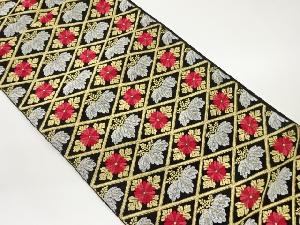 菱に菊・桐模様織出し袋帯